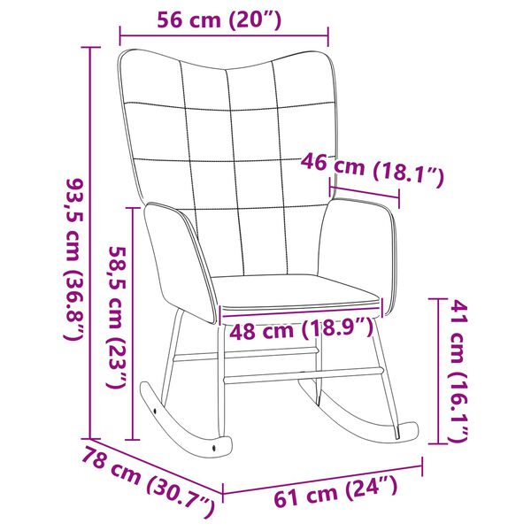 vidaXL Χαλαρωτική Πολυθρόνα Μπεζ 61 x 78 x 98 εκ. ύφασμα