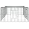 vidaXL Κλουβί Κουνελιών 2 Πάνελ 220x110x55 εκ. από Γαλβανισμένο Σίδερο