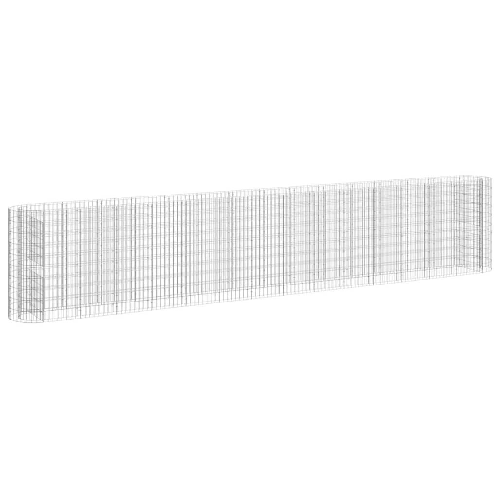 vidaXL Συρματοκιβώτιο-Γλάστρα Υπερυψωμένη 540x50x100 εκ Γαλβαν. Ατσάλι