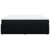 vidaXL Κρεβάτι Boxspring με Στρώμα Μαύρο 200x200 εκ. Υφασμάτινο