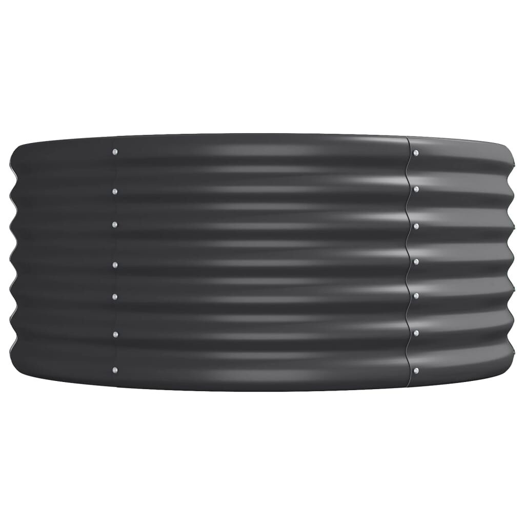 vidaXL Ζαρντινιέρα Ανθρακί 224x80x36 εκ Ατσάλι με Ηλεκτρ. Βαφή Πούδρας