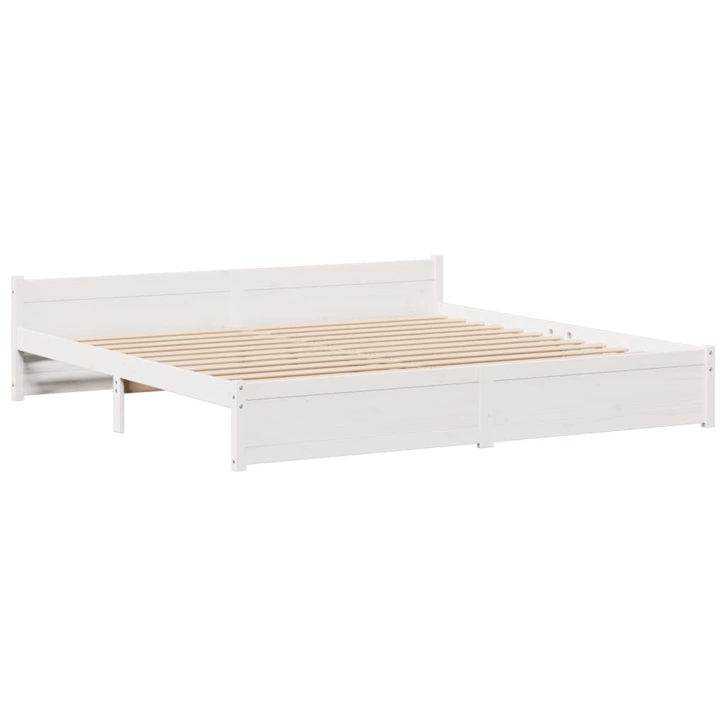vidaXL Κρεβάτι Βιβλιοθήκη Χωρίς Στρώμα 180x200 εκ Μασίφ Ξύλο Πεύκου