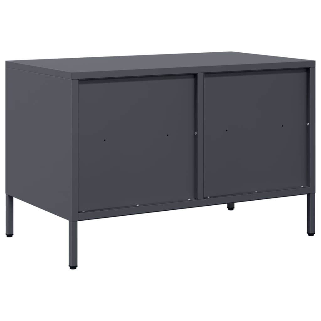 vidaXL Έπιπλο Τηλεόρασης Ανθρακί 68x39x43,5 εκ. Ατσάλι Ψυχρής Έλασης