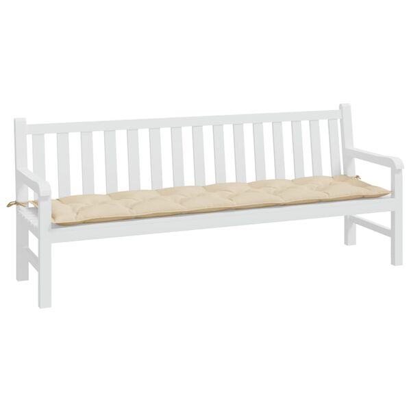 vidaXL Μαξιλάρι Πάγκου Κήπου Μπεζ 200x50x7 εκ. Ύφασμα Oxford