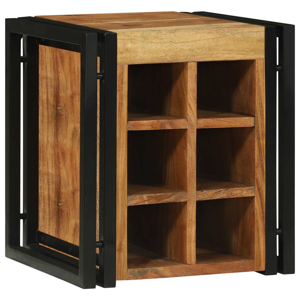 vidaXL Ράφι κρασιών 34.5x35x39 εκ. μασίφ ξύλο ακακίας