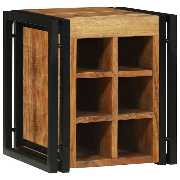 vidaXL Ράφι κρασιών 34.5x35x39 εκ. μασίφ ξύλο ακακίας