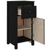 vidaXL Ντουλάπι Μαύρος 40x35x80 εκ. από Μασίφ Ξύλο Πεύκου
