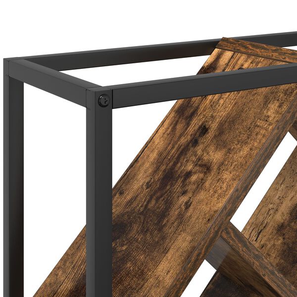 VidaXL Ραφιέρα Κρασιού Καπνιστή Δρυός 51x18x52,5 εκ. Κατασκευασμένο Ξύλο