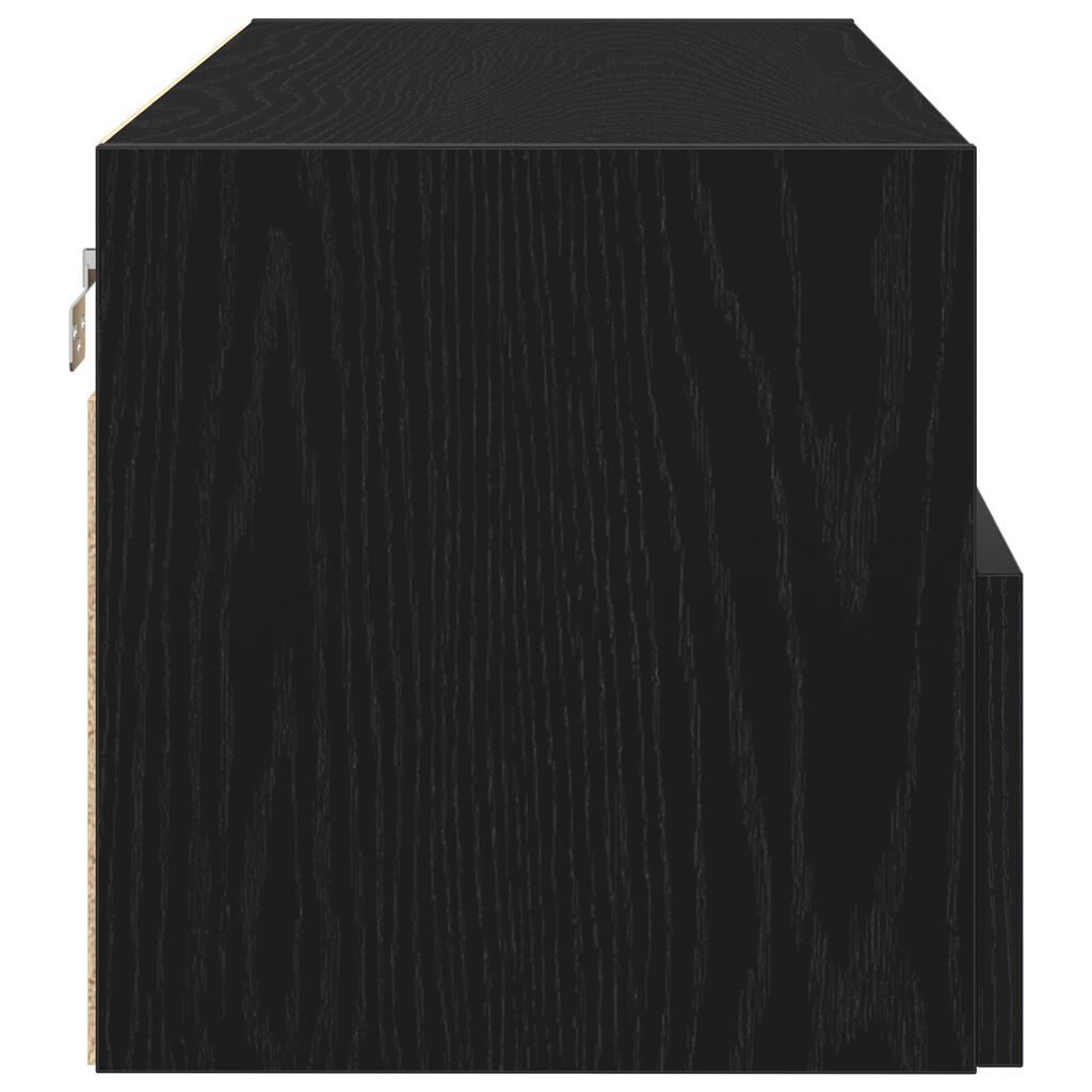 vidaXL Ντουλάπια Τηλεόρασης 2 τεμ Μαύρο Δρυς 100x30x30 cm Επεξεργασμένο Ξύλο