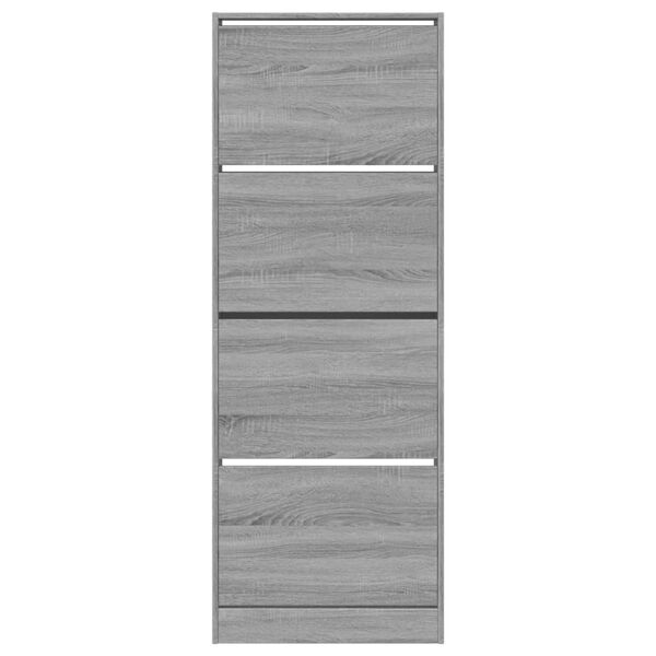 vidaXL Παπουτσοθήκη Γκρι Sonoma 60x21x163,5 εκ. από Επεξεργ. Ξύλο