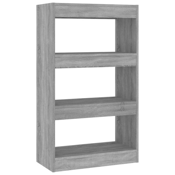 vidaXL Βιβλιοθήκη/Διαχωρ. Χώρου Γκρι Sonoma 60x30x103 εκ Επεξεργ. Ξύλο