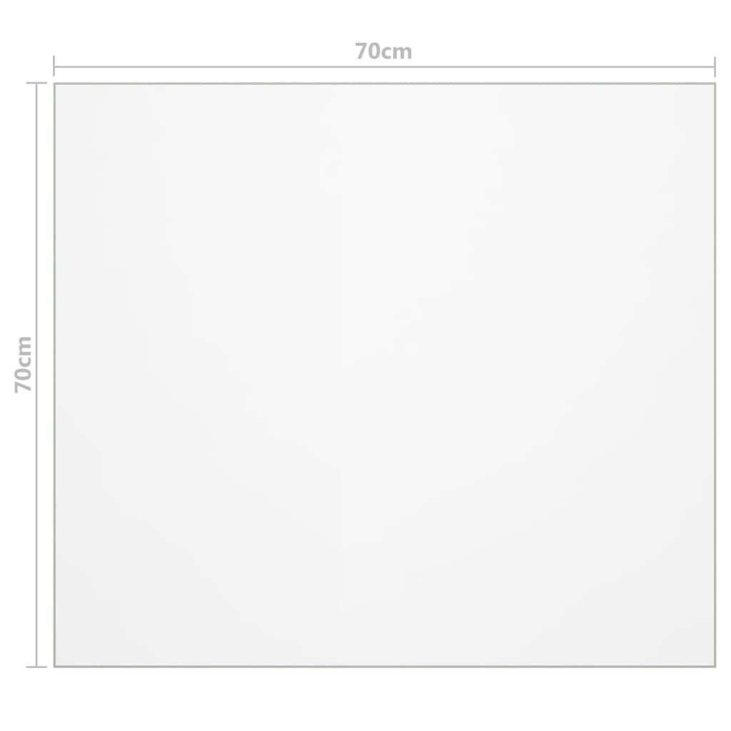 vidaXL Προστατευτικό Τραπεζιού Ματ 70x70 εκ. / 2 χιλ. από PVC