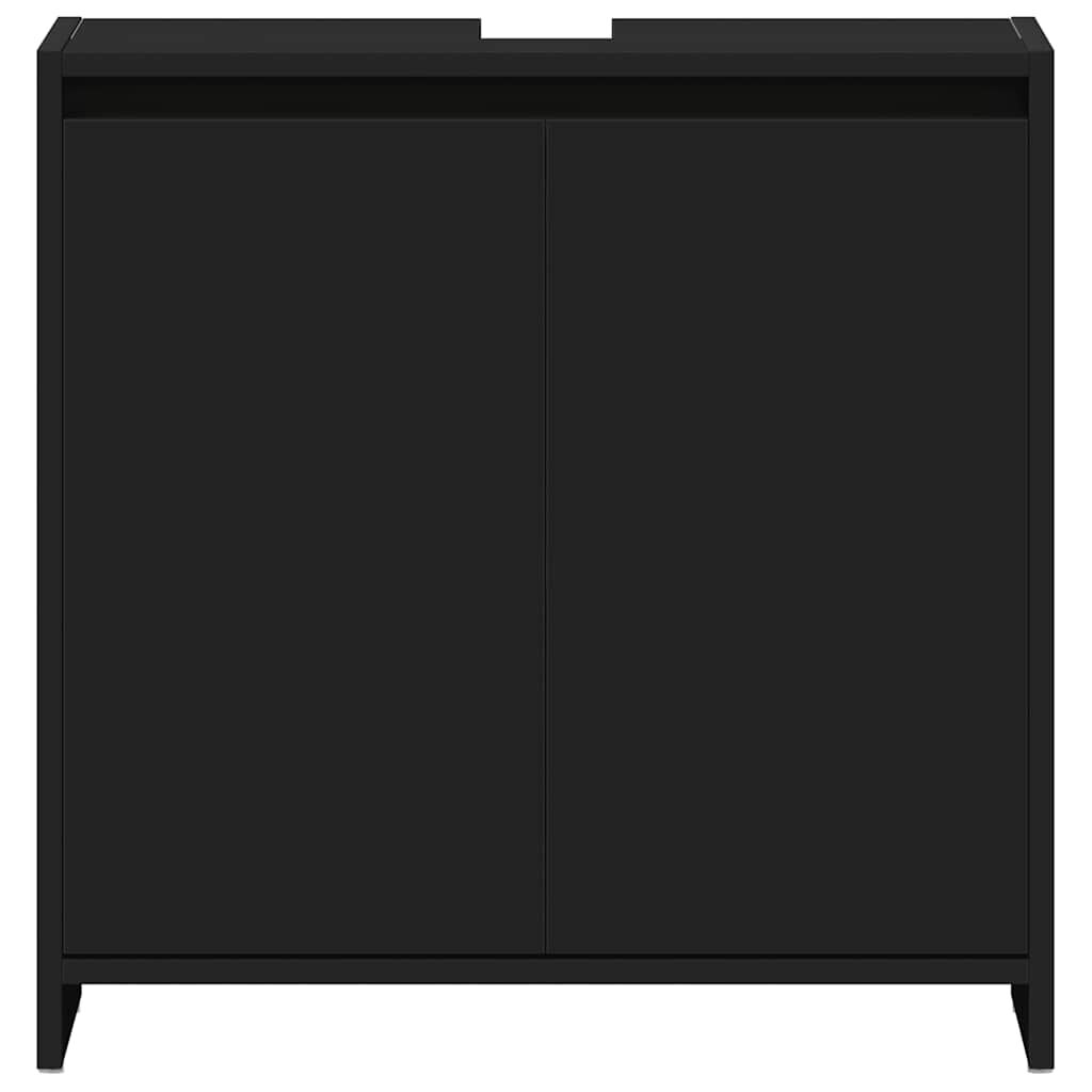 vidaXL Ντουλάπι Νιπτήρα Μαύρο 60 x 33 x 61 εκ. από Επεξ. Ξύλο