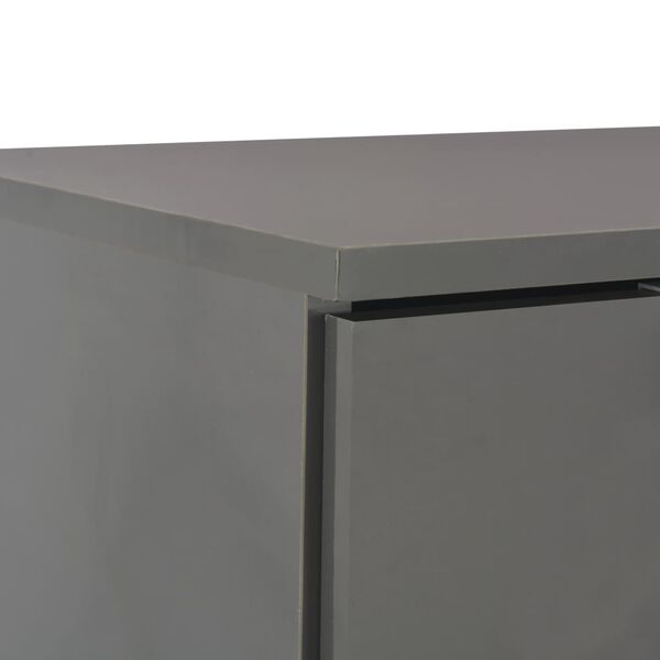 vidaXL Μπουφές Ψηλός Γυαλιστερός Γκρι 71x35x80 εκ. Επεξεργασμένο Ξύλο