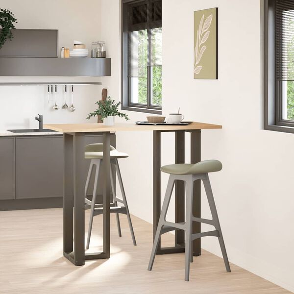 vidaXL Πόδια Τραπεζιού Μπαρ σε Σχήμα Τ, 2 τεμ. Μαύρο, Ατσάλι 50x35x(110-111) εκ.