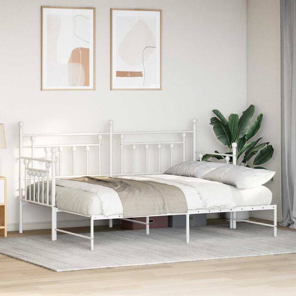 Κρεβάτι Daybed vidaXL 75x190 cm από Ατσάλι σε Λευκό