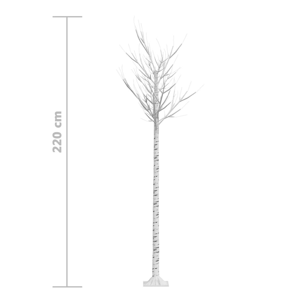vidaXL Χριστουγ. Δέντρο Εξωτ./Εσωτ. Χώρου 200 LED Μπλε 2,2 μ. Ιτιά