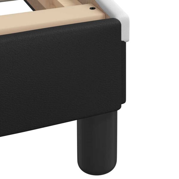 vidaXL Κρεβάτι με Στρώμα Μαύρο/Λευκό 160x200 εκ. από Συνθετικό Δέρμα