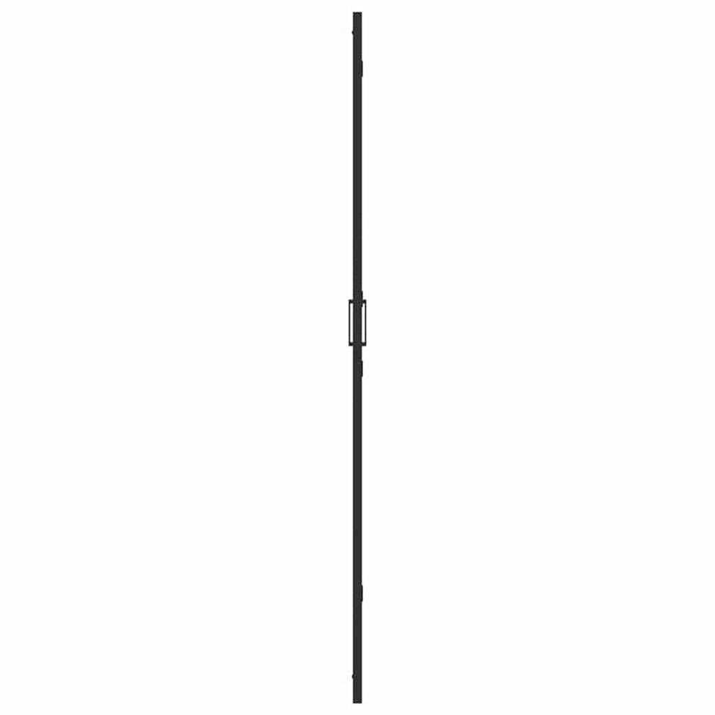 vidaXL Τοίχος ντους Walk-in Μαύρο και σκούρο διαφανές 120 x 190 cm