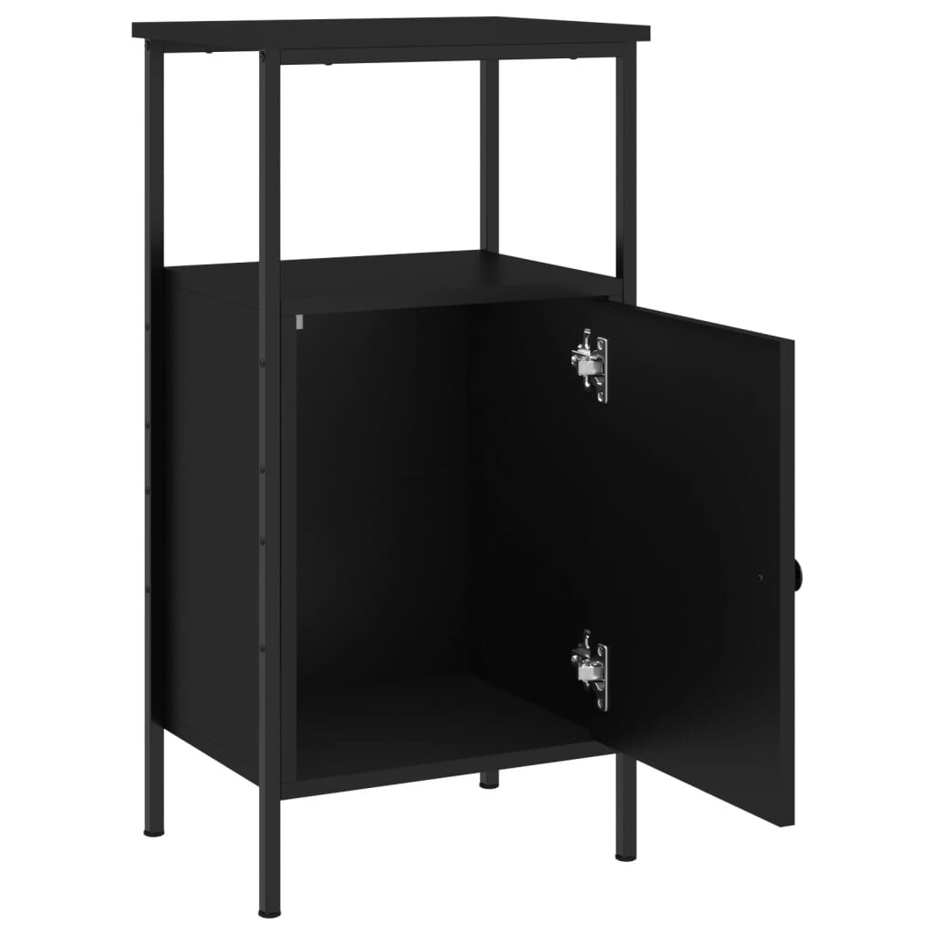 vidaXL Κομοδίνο Μαύρο 41 x 31 x 80 εκ. από Επεξεργασμένο Ξύλο