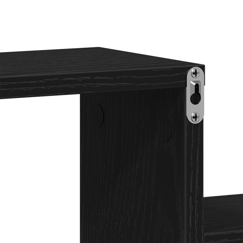 vidaXL Ντουλάπα Τοίχου Μαύρο Δρυς 80x15x78,5 εκ Από Επεξεργασμένο Ξύλο