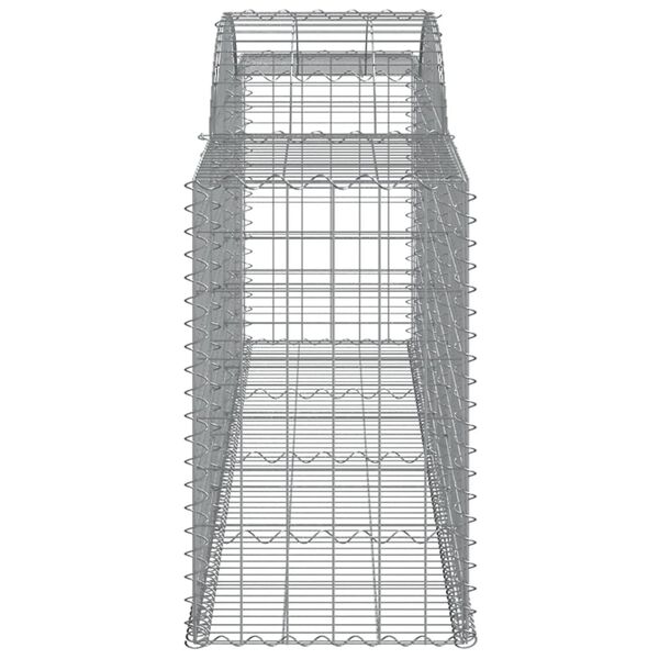 vidaXL Συρματοκιβώτια Τοξωτά 2 τεμ. 300x50x80/100 εκ. Γαλβαν. Ατσάλι