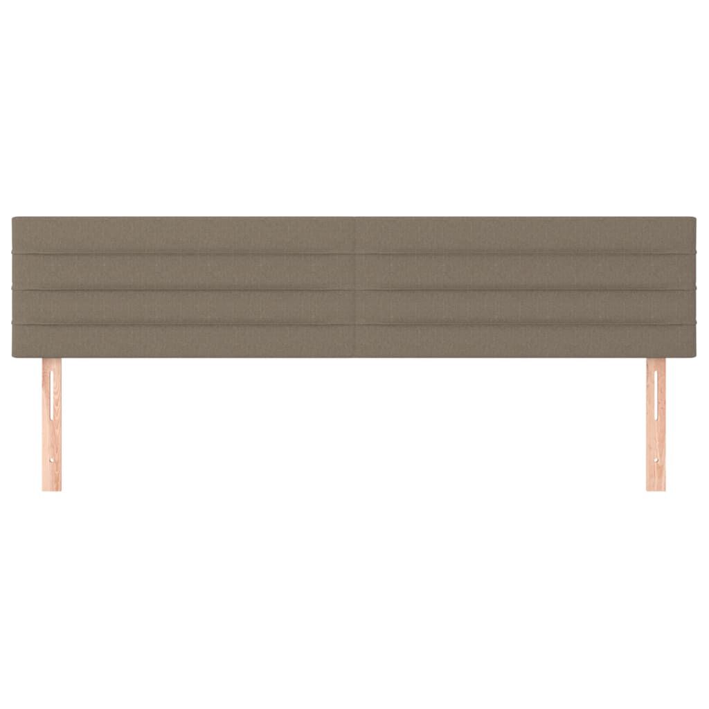 vidaXL Κεφαλάρια Κρεβατιού 2 τεμ. Taupe 80 x 5 x 78/88 εκ. Υφασμάτινο
