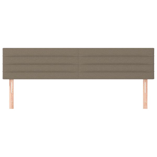 vidaXL Κεφαλάρια Κρεβατιού 2 τεμ. Taupe 80 x 5 x 78/88 εκ. Υφασμάτινο
