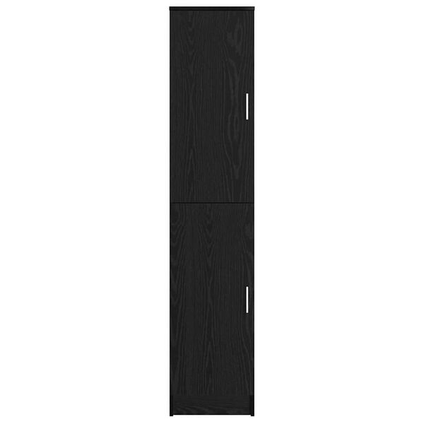 vidaXL Ψηλό Ντουλάπι Μαύρη δρυς 35 x 39 x 168 εκ Επεξεργασμένο ξύλο