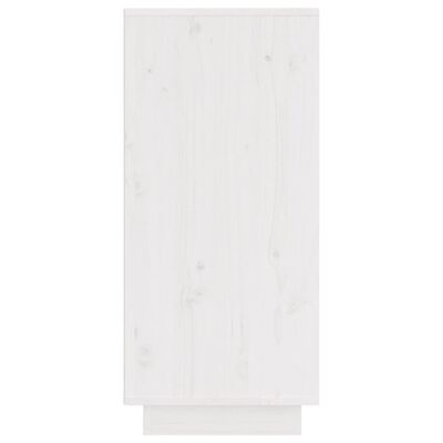 vidaXL Ντουλάπι Λευκό 31,5 x 34 x 75 εκ. από Μασίφ Ξύλο Πεύκου