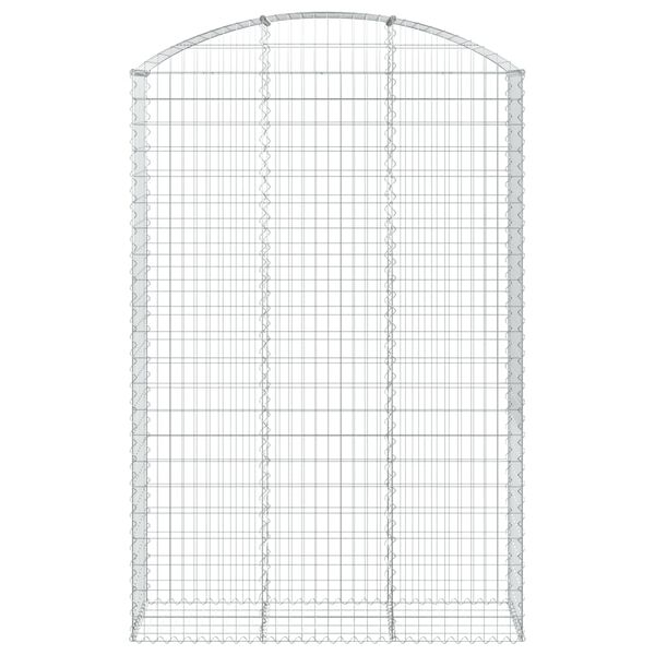 vidaXL Συρματοκιβώτιο Τοξωτό 150x50x220/240εκ. από Γαλβανισμένο Χάλυβα