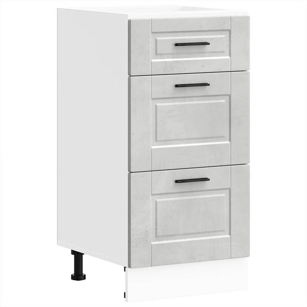 vidaXL ντουλάπι βάσης κουζίνας Porto Μπετόν Γκρι κατασκευασμένο ξύλο