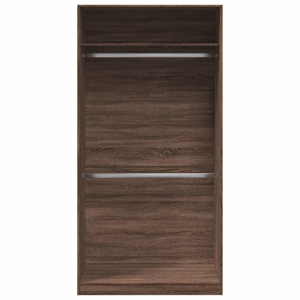 vidaXL Ντουλάπα Καφέ Δρυς 100x50x200 εκ. από Επεξεργασμένο Ξύλο