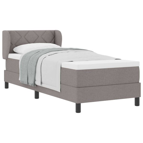 vidaXL Κρεβάτι Box Spring με στρώμα Ταούπ 80x200 εκ Fabric