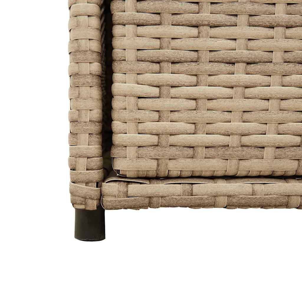 vidaXL Ντουλάπι Αποθήκευσης Κήπου Beige 55x55x111 εκ. Συνθετικό Ρατάν