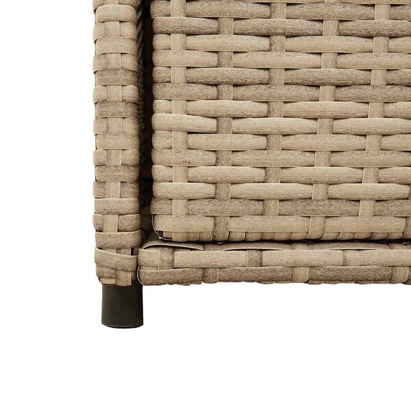 vidaXL Ντουλάπι Αποθήκευσης Κήπου Beige 55x55x111 εκ. Συνθετικό Ρατάν