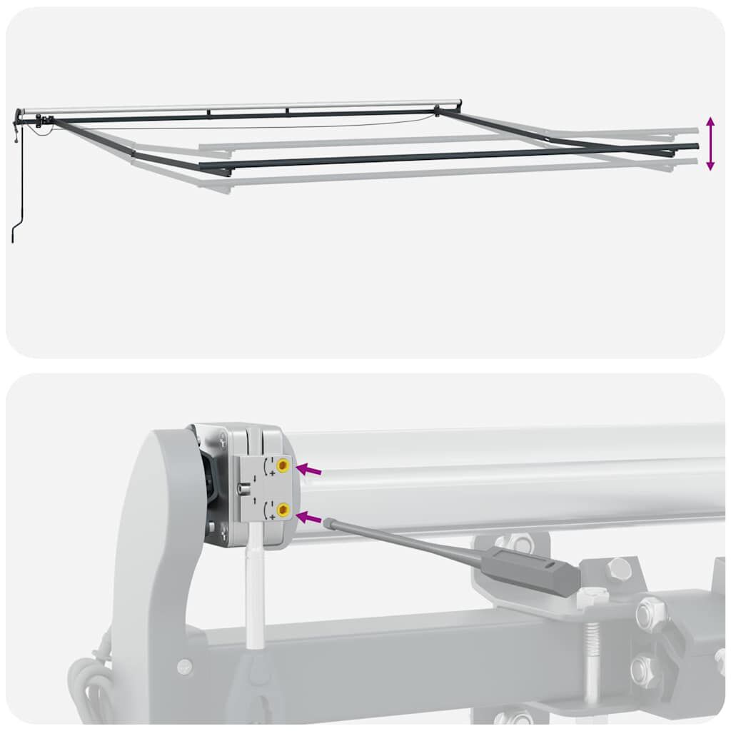 vidaXL Τέντα Πτυσσόμενη Αυτόματη με LED Καφέ 500x300 εκ.