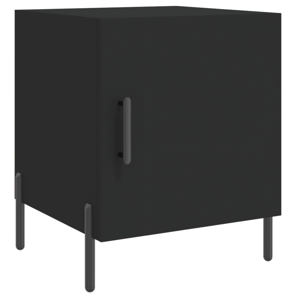 vidaXL Κομοδίνο Μαύρο 40 x 40 x 50 εκ. από Επεξεργασμένο Ξύλο