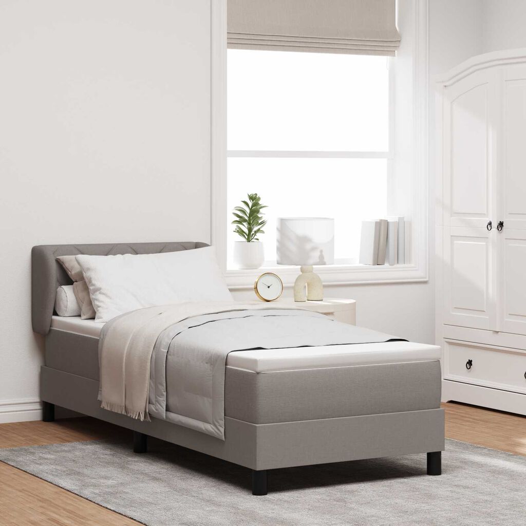 vidaXL Κρεβάτι Box Spring με στρώμα Ταούπ 80x200 εκ Fabric