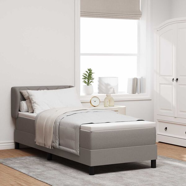 vidaXL Κρεβάτι Box Spring με στρώμα Ταούπ 80x200 εκ Fabric