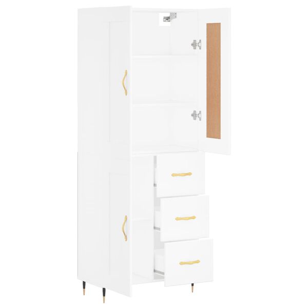 vidaXL Ντουλάπι Λευκό 69,5x34x180 εκ. από Επεξεργασμένο Ξύλο