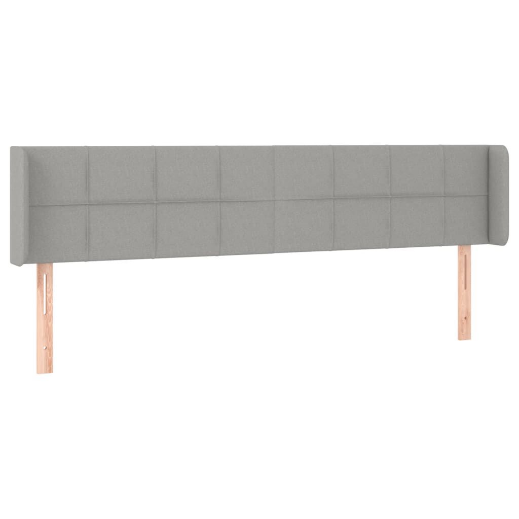 vidaXL Κεφαλάρι με Πτερύγια Ανοιχτό Γκρι 183x16x78/88 εκ. Υφασμάτινο