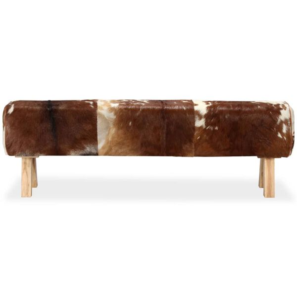 vidaXL Παγκάκι 160 x 28 x 50 εκ. από Γνήσιο Δέρμα Κατσίκας