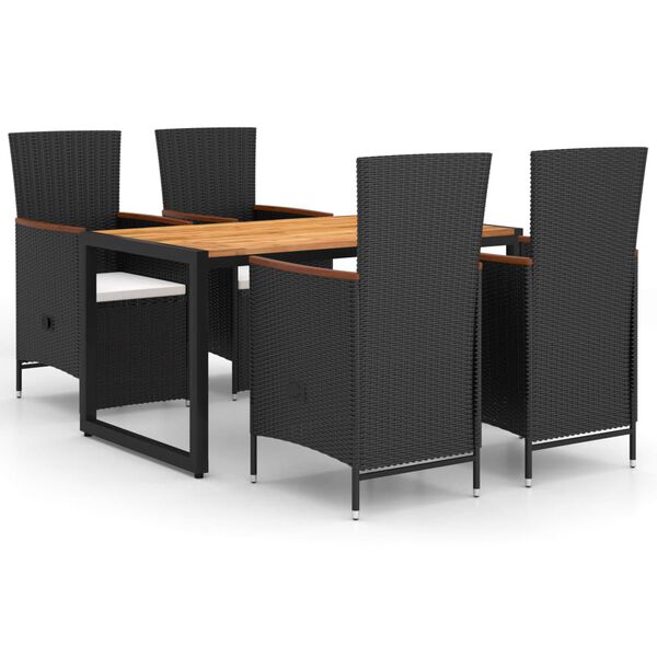 vidaXL &Sigma;&epsilon;&tau; &Tau;&rho;&alpha;&pi;&epsilon;&zeta;&alpha;&rho;ί&alpha;&sigmaf; &Kappa;ή&pi;&omicron;&upsilon; 5 &Tau;&epsilon;&mu;&alpha;&chi;ί&omega;&nu; &Mu;&alpha;ύ&rho;&omicron;