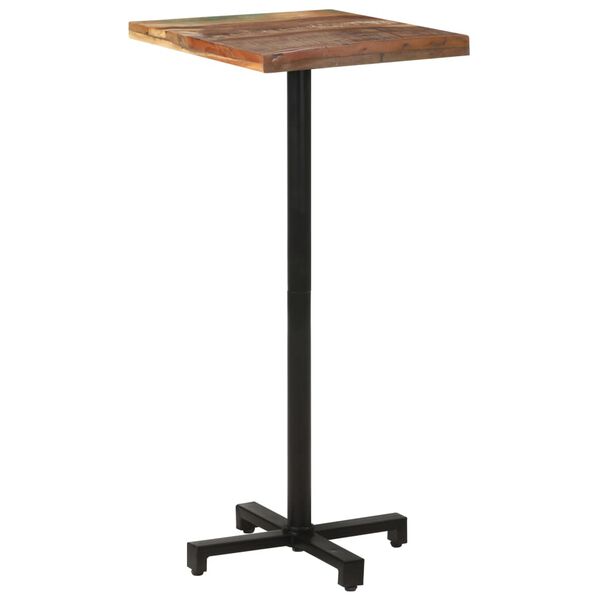 vidaXL Τραπέζι Bistro Τετράγωνο 50x50x110 εκ. Μασίφ Ανακυκλωμένο Ξύλο