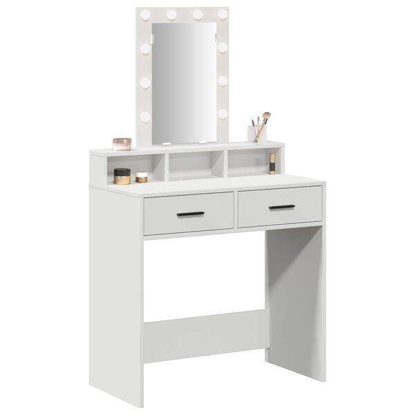 vidaXL Τραπέζι περιποίησης Λευκό 79 x 41 x 140 εκ. Επεξεργασμένο ξύλο