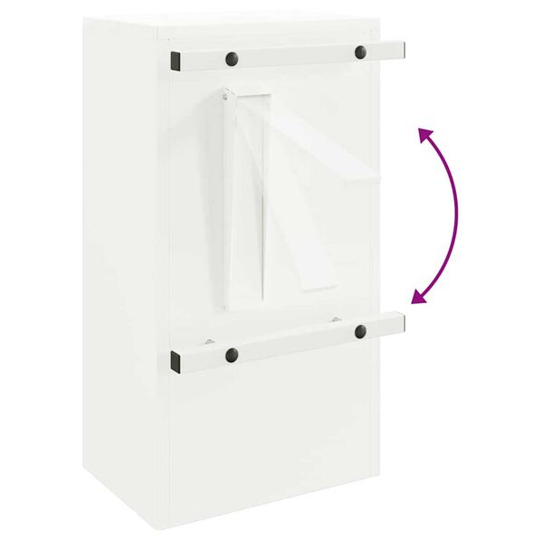 vidaXL γραμματοκιβώτιο Λευκό 30 x 23 x 55 εκ. Ατσάλι