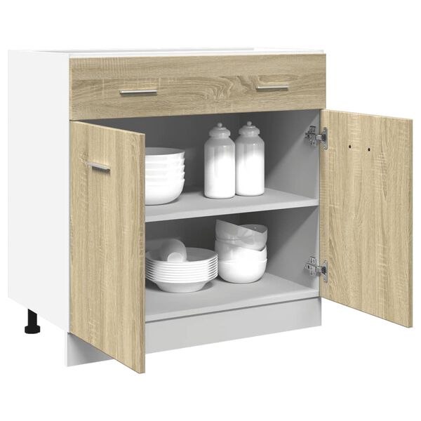 vidaXL Ντουλάπι με Συρτάρι Lyon Sonoma Δρυς 80x46x81,5 εκ. Επεξ. Ξύλο