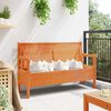 vidaXL Εξωτερικός πάγκος Καφέ 119 x 76 x 44εκ. Μασίφ ξύλο πεύκου