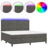vidaXL &Kappa;&rho;&epsilon;&beta;ά&tau;&iota; Boxspring &mu;&epsilon; &Sigma;&tau;&rho;ώ&mu;&alpha; & LED &Sigma;&kappa;. &Gamma;&kappa;&rho;&iota; 200x200&epsilon;&kappa;. &Beta;&epsilon;&lambda;&omicron;ύ&delta;&iota;&nu;&omicron;